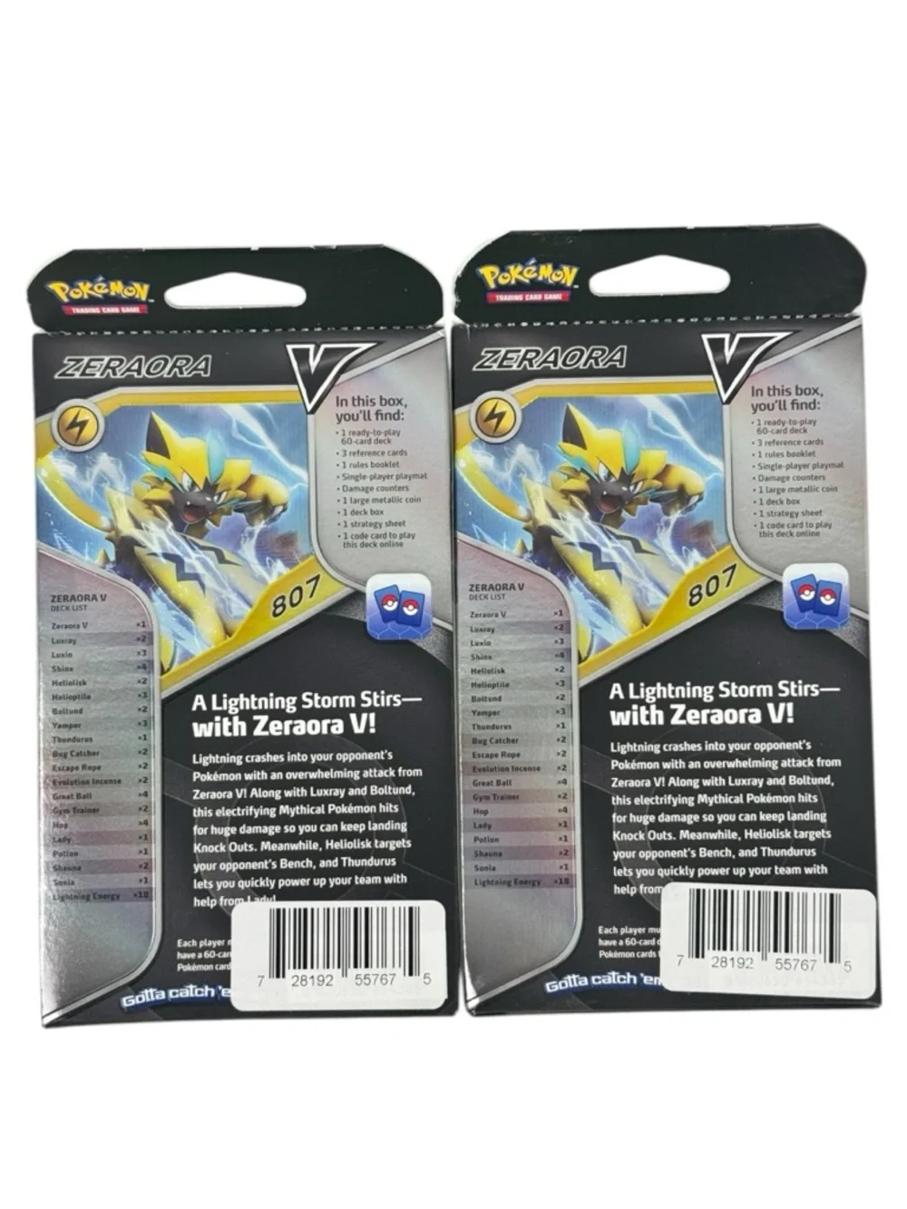 Pokemon TCG Zeraora V Battle Deck Sealed Lot of 2 Boxes New Factory Sealed